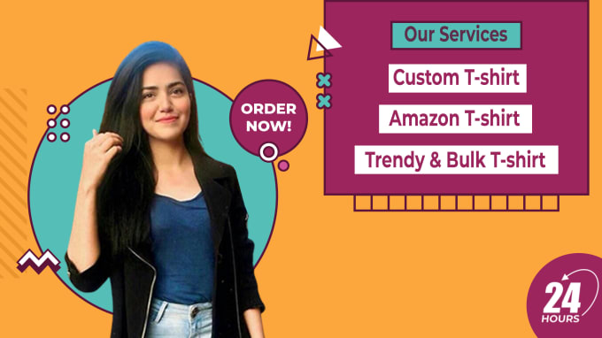 Gig Preview - Create trendy custom amazon bulk t shirt design