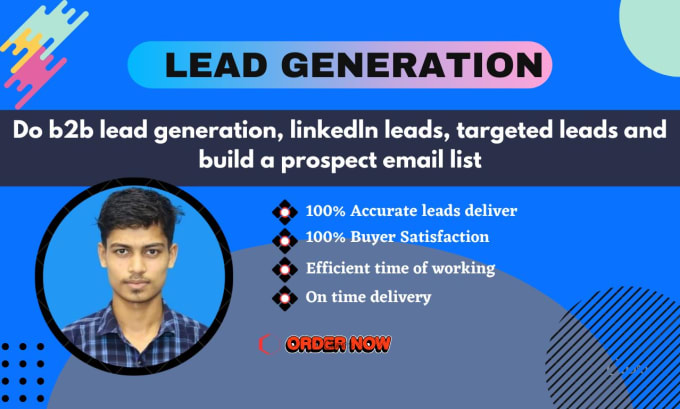 Gig Preview - Do b2b lead generation linkedin leads and build a prospect email