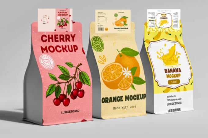 Gig Preview - Do food packaging mockup,box,pouch restaurant food coffee bakery label design