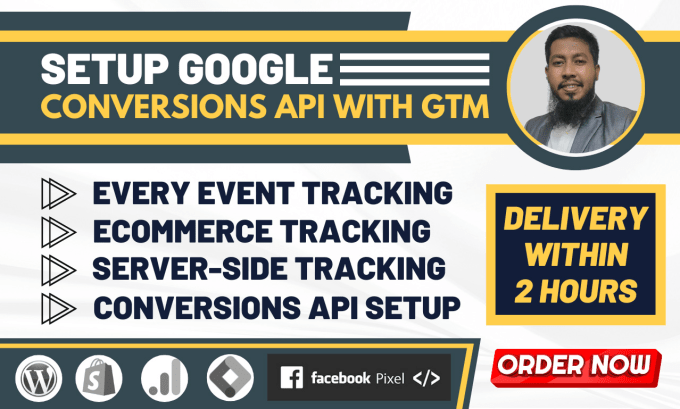 Gig Preview - Setup or fix facebook pixel, conversion api server side tracking with ga4, gtm