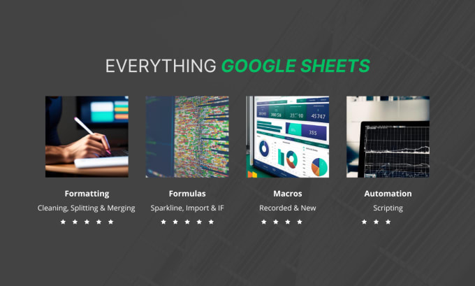 Gig Preview - Optimize data in google sheets by using formulas and macros