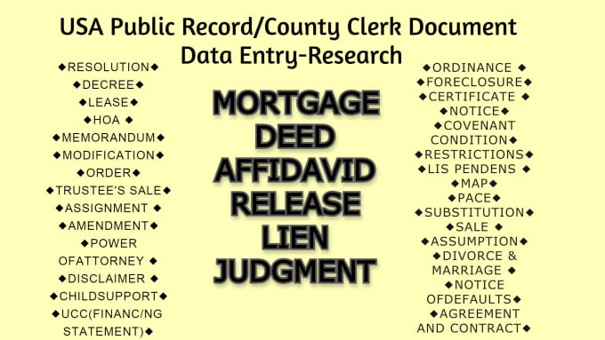 Gig Preview - Do property research and data entry of clerk records