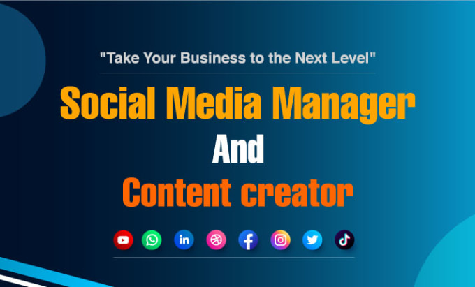 Gig Preview - Be your monthly social media manager and content creator for digital marketing