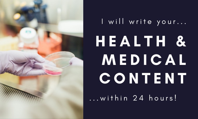 Gig Preview - Write healthcare articles and blog posts within 24 hours