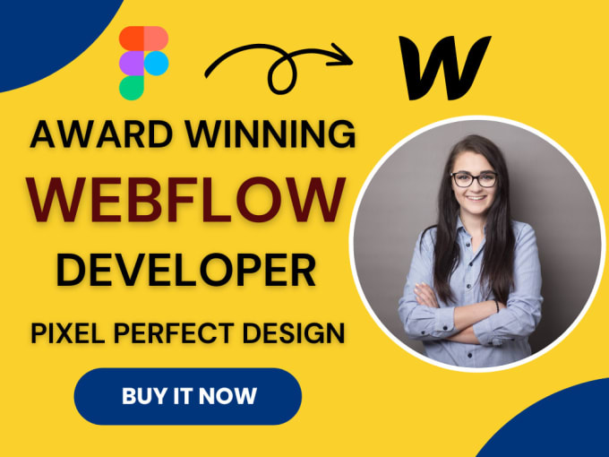 Gig Preview - Design, develop, edit or update webflow website, figma to webflow