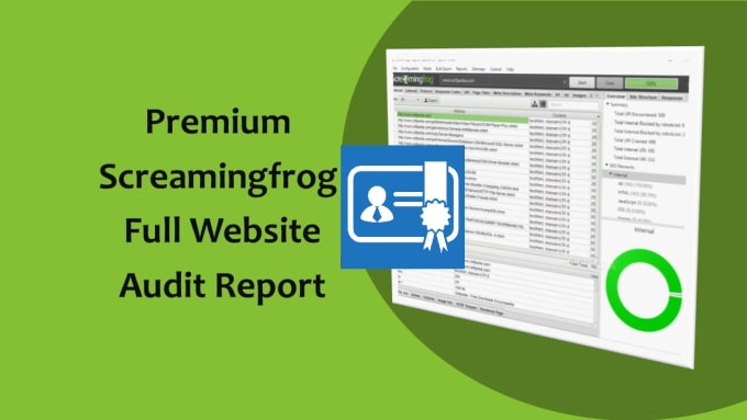 Gig Preview - Do SEO audit crawl report with premium screaming frog