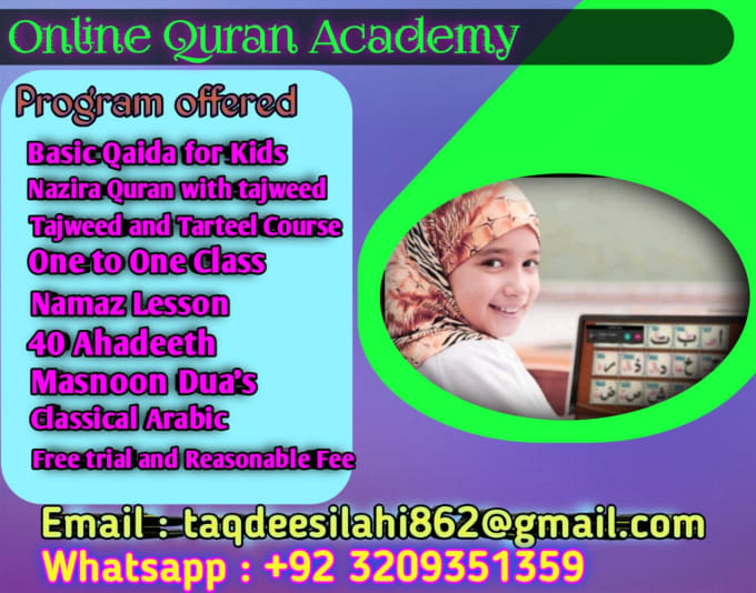 Gig Preview - Be your quran reading, recitation and tajweed teacher