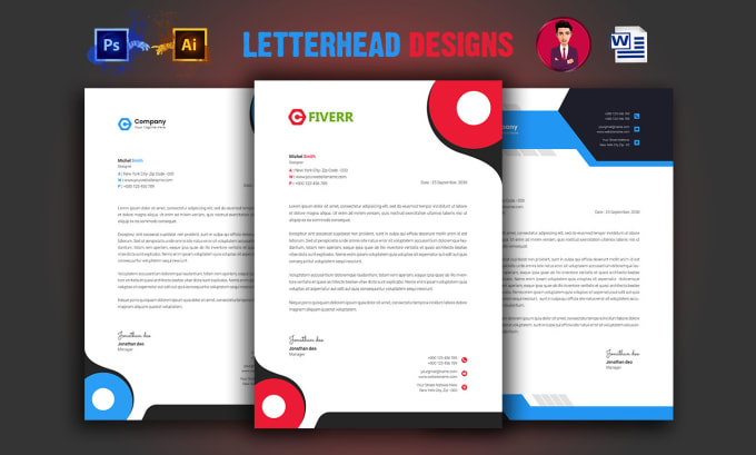 Gig Preview - Design a unique and professional letterhead word template for your business