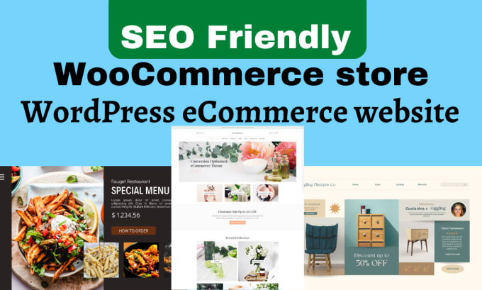 Gig Preview - Design SEO friendly woocommerce store,wordpress ecommerce website