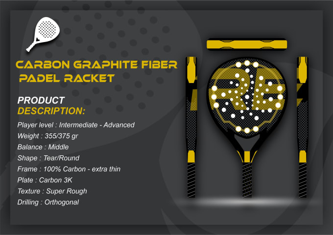 Gig Preview - Make customer requirement paddle racket design