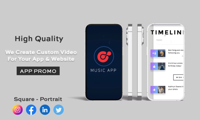 Gig Preview - Create a playful mobile app and web promo video