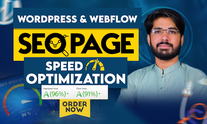 Gig Preview - Speed up optimize and do seo of wordpress and webflow website