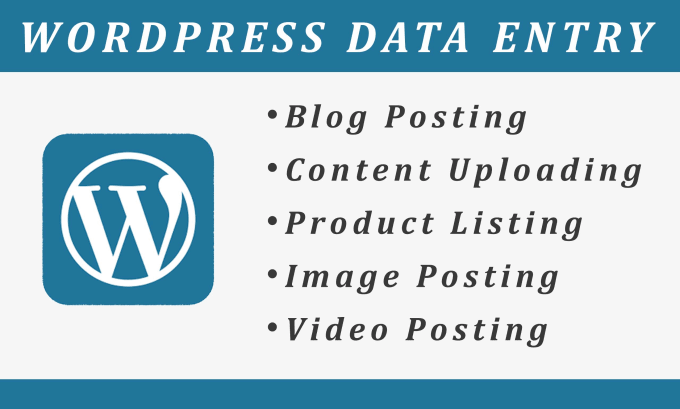 Gig Preview - Do wordpress data entry, product listing, and content uploading