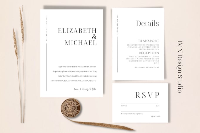 Gig Preview - Design wedding invitation template set