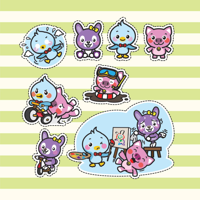 Gig Preview - Design cute custom stickers