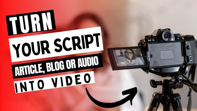 Gig Preview - Turn your article, script, or blog, into a video with voiceover