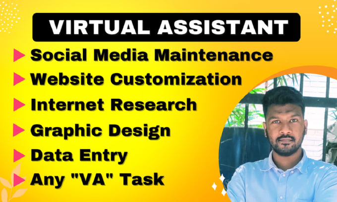 Gig Preview - Work as your virtual assistant or personal assistant