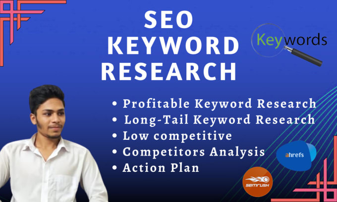 Gig Preview - Do best semrush keyword research with competitor analysis