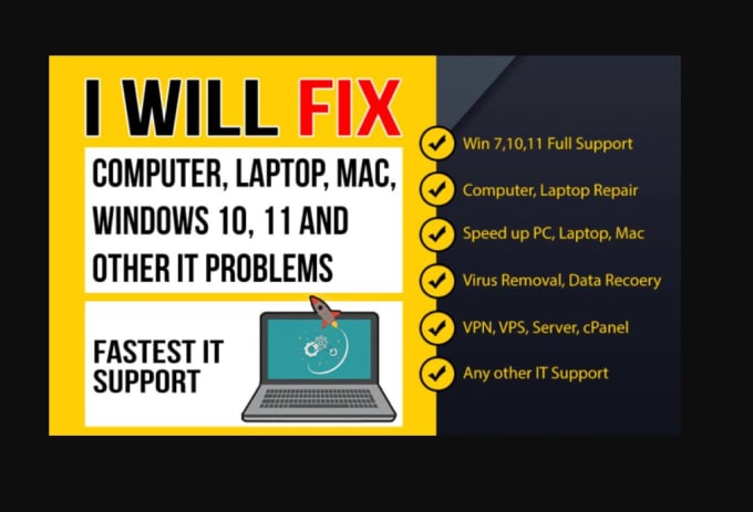 Gig Preview - Fix windows 7 10 11 configure server system network