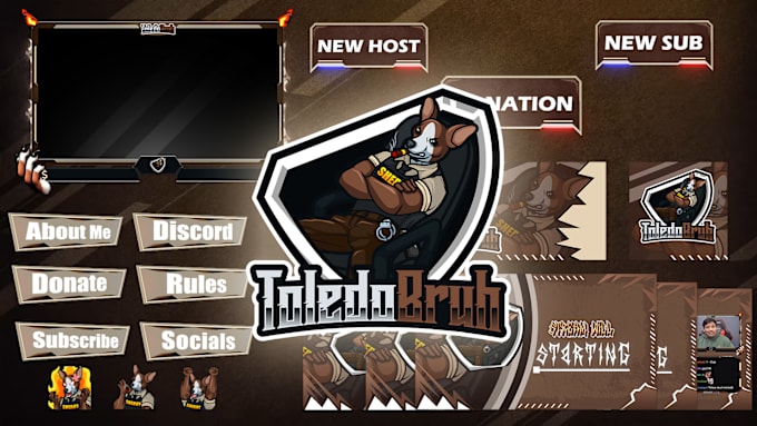 Gig Preview - Design animated twitch pack overlays and kick, logo