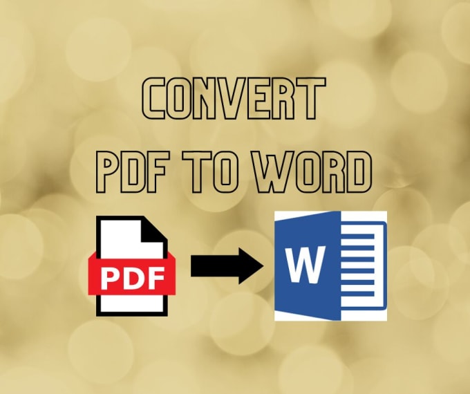 Gig Preview - Convert your files from PDF to word and word to PDF