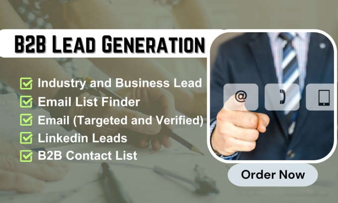 Gig Preview - Do b2b lead generation, email finder, and contact list for any industry