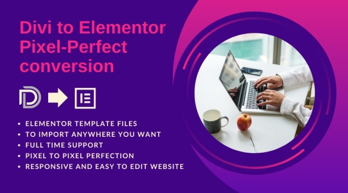 Gig Preview - Redesign your wordpress website from divi to elementor