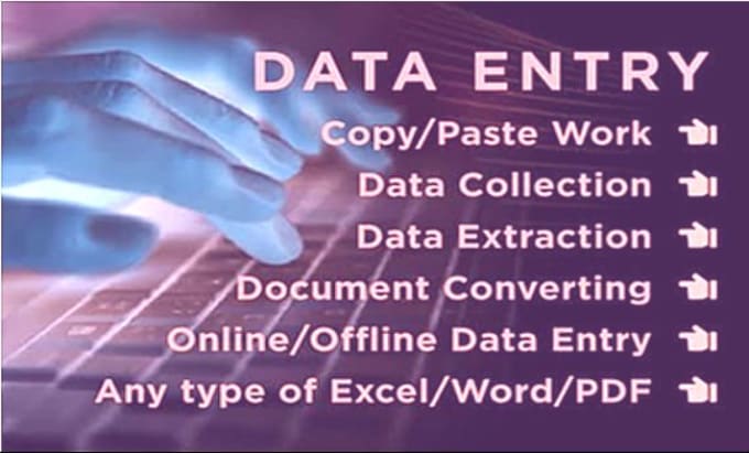 Gig Preview - Provide professional data entry typing and copy paste services