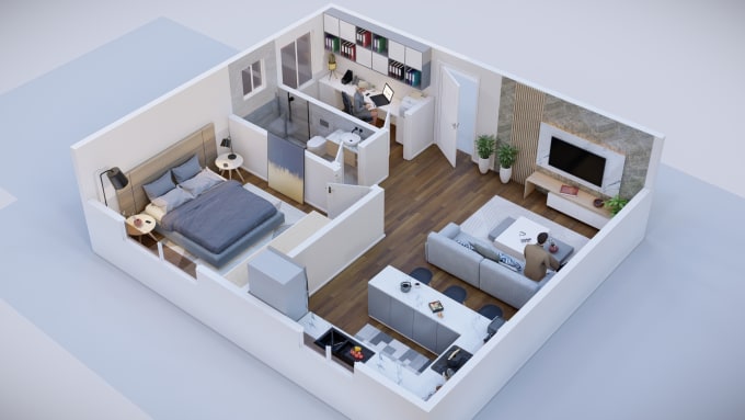 Bestseller - make 3d floor plan, sketchup model and interior rendering