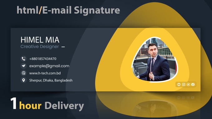 Bestseller - make email signature HTML, clickable HTML email signature