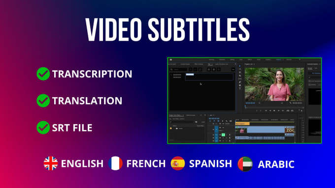 Gig Preview - Professional synced subtitles or captions to your video