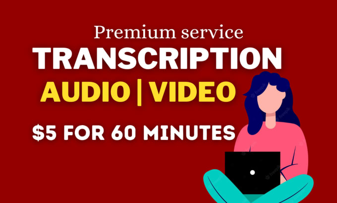 Gig Preview - Transcribe audio to text accurately or english video file transcription urgently