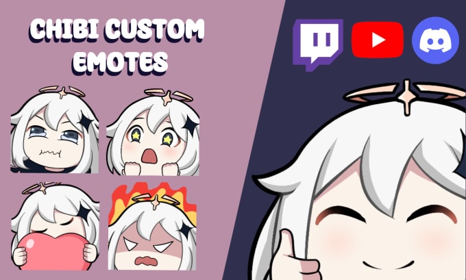 Gig Preview - Draw cute chibi custome emotes or badges for you