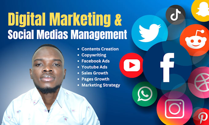 Gig Preview - Be your social medias marketing expert and manager