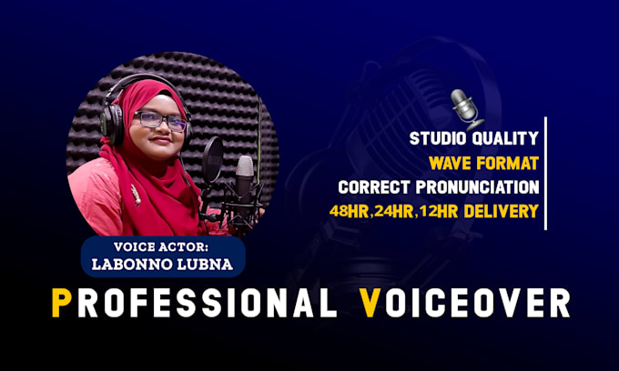 Gig Preview - Record female bangla or bengali voice over for vo script