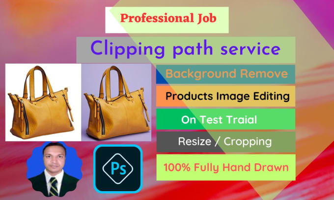 Gig Preview - Photo background removal and clipping path service