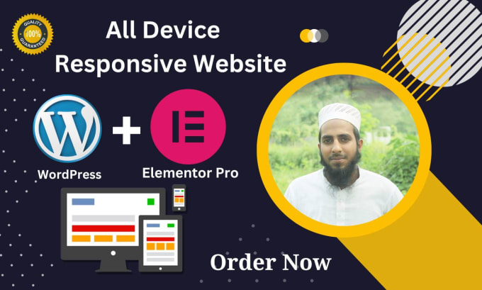 Gig Preview - Design responsive wordpress website or elementor pro elementor wordpress blog