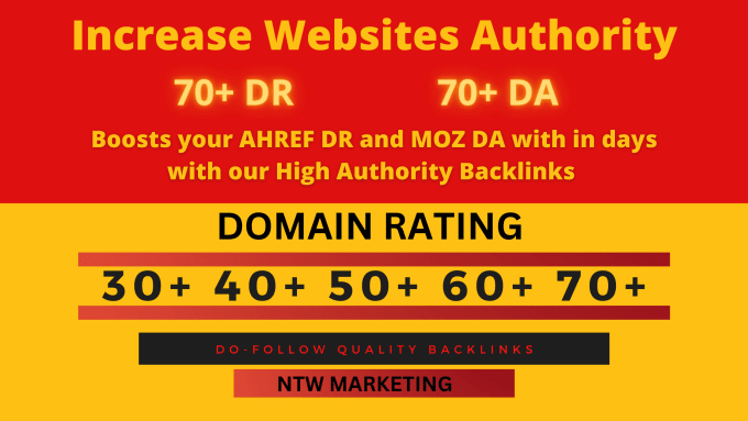 Gig Preview - Boost domain authority ahref DR with high authority SEO backlinks