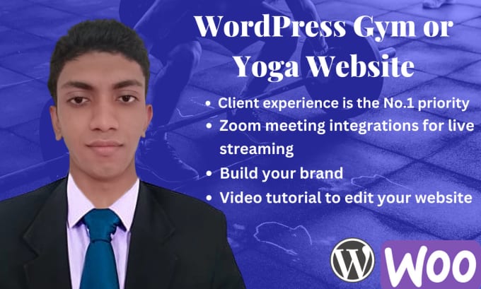 Gig Preview - Design an elegant gym, yoga, or sports wordpress website