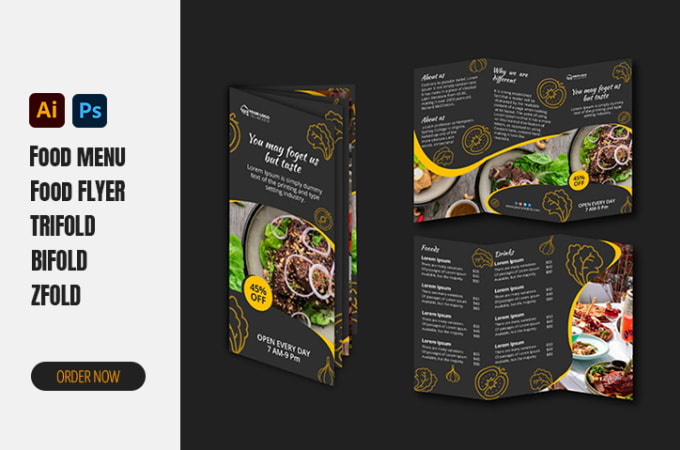 Gig Preview - Design restaurant menu or food flyer or drink menu