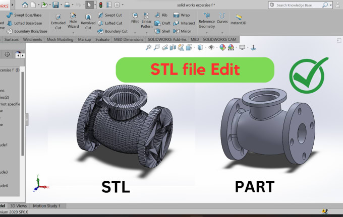 Gig Preview - Edit stl file for 3d printing