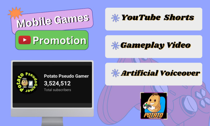 Gig Preview - Promote your mobile games videos on my youtube channel