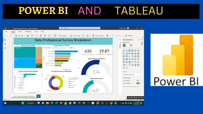 Gig Preview - Do visualization in power bi and create professional dashboards and reports