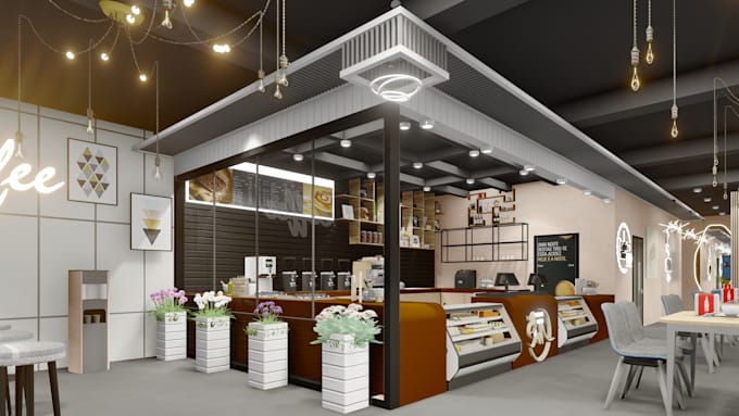 Gig Preview - Do interior design of your retail store, boutique store, hair salon, coffee shop