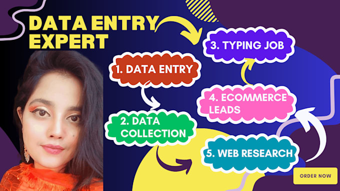 Gig Preview - Do data entry, data collection, ecommerce leads and web research