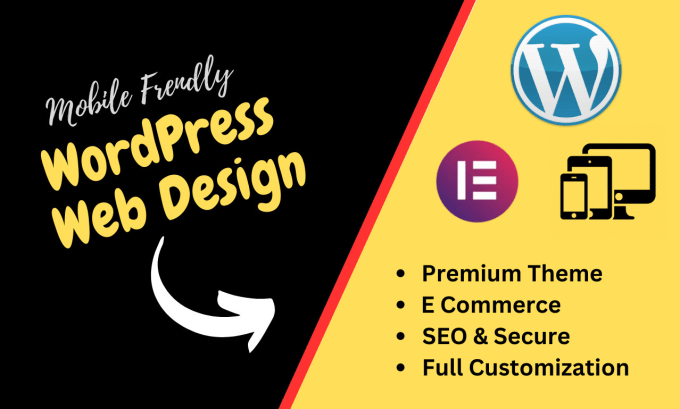 Gig Preview - Design responsive wordpress website for small businesses in 12 hours