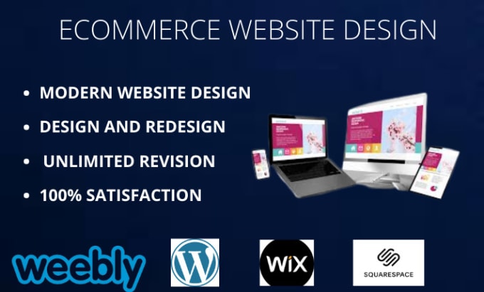 Gig Preview - Design redesign ecommerce website on weebly wordpress wix editor x squarespace