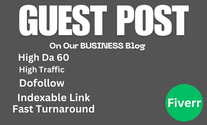 Gig Preview - Publish your guest post on our business blog with a da 60