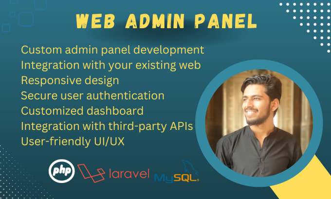 Gig Preview - Be your expert PHP admin panel developer for custom web application development