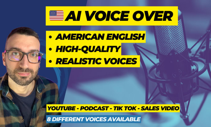 Gig Preview - Create a realistic and natural ai voice over for your videos